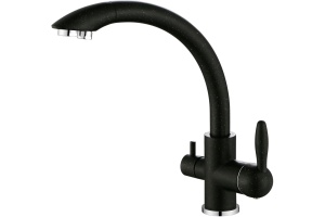 Смеситель Paulmark Essen для кухонной мойки, черный Es213001-308