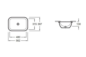 Раковина Jacob Delafon Vox EYA102 встраиваемая снизу - 2