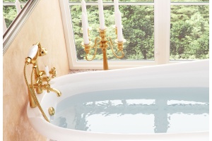 Ванна из искусственного камня Фэма Салерно 2 белая, белые ножки - 2