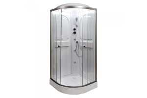 Душевая кабина Deto L 80х80 с гидромассажем, хром (L608LED+GM)