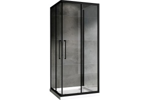 Душевой уголок Abber Schwarzer Diamant 80х80 черный, матовый (AG02080BH)