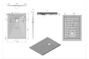 Поддон для душа Vincea 110х80 серый - 2