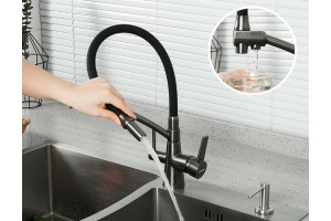 Смеситель для кухни Gappo темно-серый - 2