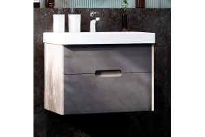 Комплект мебели Aquaton Оливия 70 светлое дерево-серый - 2