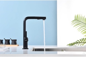 Смеситель для кухни Paulmark Neo темно серый - черный матовый - 3