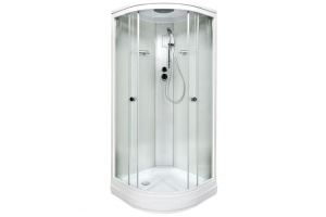 Душевая кабина Deto DM 90х90 с электрикой, белый (DM2090EL)