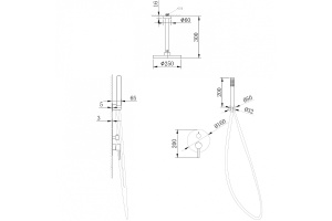 Душевая система Abber Emotion хром - 2