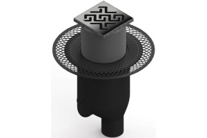 Душевой трап Berges Platz Antik 15х15 хром глянцевый