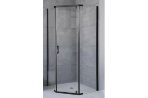 Душевой уголок Royal Bath TR 120х120 профиль черный стекло прозрачное