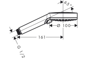 Душевая лейка Hansgrohe Crometta Vario EcoSmart 26332400 (9 л) - 3