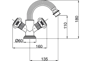 Смеситель Cezares Olimp BS2 02 O для биде - 2