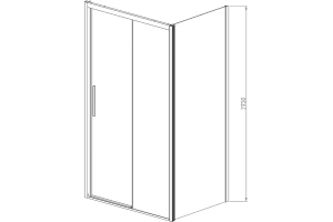 Боковая стенка Vincea Soft 100х195 хром стекло прозрачное - 3