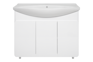 Тумба под раковину Misty Чегет 105 белая глянцевая
