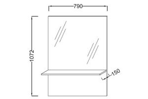 Зеркало Jacob Delafon Struktura EB1213 80 см - 2