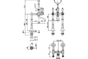 Смеситель для ванны Cezares FIRST хром (FIRST-VDP-01-Bi) - 2