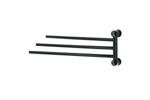 Полотенцедержатель тройной WasserKRAFT 40.5 черный матовый