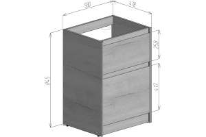 Тумба под раковину Belbagno Kraft 120 темное дерево - 2