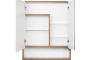 Зеркало-шкаф Aquaton Сканди 70 белый - светлое дерево - 2