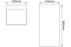 Рукомойник SantiLine SL-4005MB - 2