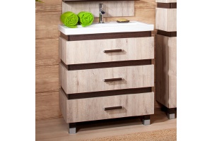 Тумба с раковиной Бриклаер Техас 60 дуб кантри, венге