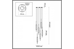 Подвесной светодиодный светильник Odeon Light Pendant Reeds 4794/72L - 2