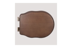 Крышка-сиденье для унитаза BelBagno Boheme BB115SCW-ORO soft close, орех, золото