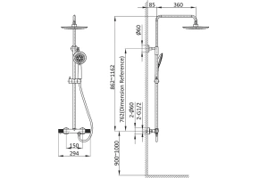 Душевая стойка Vincea Desire черный матовый - 3
