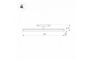 Трековый светодиодный светильник Arlight Mag-Orient-Tube-Turn-L900-30W Warm3000 036477 - 2