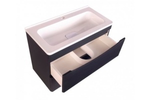 Тумба под раковину Style Line Бергамо мини 70 Люкс Plus, черный (СС-00002321) - 3