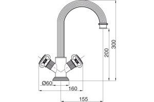 Смеситель Cezares Olimp LS2 01 O для раковины - 3