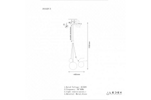 Подвесной светильник iLedex Selfie 19152P/3-6W-3000K CP - 2