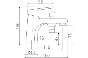 Смеситель на борт ванны Rav Slezak Colorado хром - 2