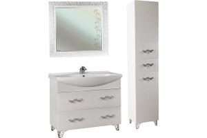 Тумба с раковиной Bellezza Маргарита 105 белая - 3