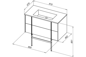 1.32006.WM REALITY Тумба 91, white matt (274391) - 2