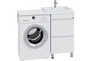 Тумба с раковиной над стиральной машиной напольная Санта Марс 48 белый - 2