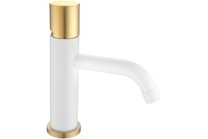 Смеситель Boheme Stick 121-WG.2 для раковины, white touch gold