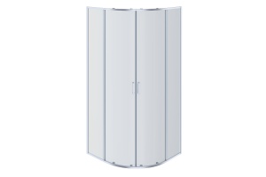 AQ NAA 2142-100 Душевой уголок 1/4 круга, двери раздвижные 1000x1000x2000, профиль хром, стекло прозрачное
