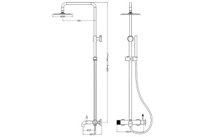 Душевая стойка Boheme Uno 468-CR Chrome - 2