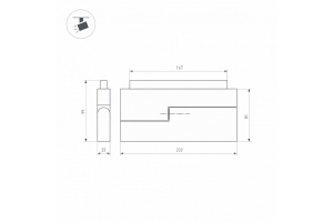 Трековый светодиодный светильник Arlight Mag-Orient-Laser-Fold-S230-12W Warm3000 034642(1) - 2