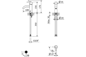 Смеситель Cezares Leaf LSM2-01-W0 для раковины - 2