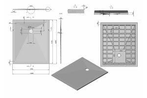 Поддон для душа Vincea 120х100 серый матовый - 2