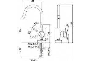Смеситель Paffoni Berry BR078CR для раковины - 2