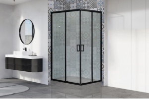 Душевой уголок Royal Bath HPD 120x100 профиль черный стекло матовое - 2