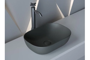 Раковина накладная Ceramica Nova Element 45.5х32.5 темно-серый - 2