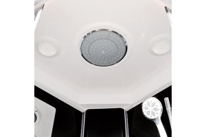 Душевая кабина Deto BM 90х90 с электрикой, хром (BM1590ELBLACK) - 2