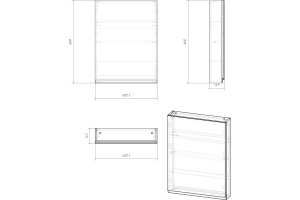 Зеркало-шкаф Cersanit Moduo 60 R - 2