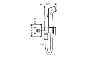 Гигиенический душ Hansgrohe Bidette S хром - 2