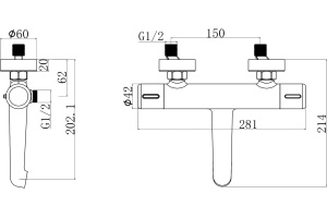 Термостат Agger Thermo A2460000 для ванны с душем - 2