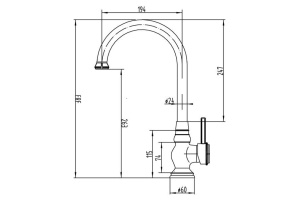 Смеситель Zorg Antic A 202K-BR для кухонной мойки - 2