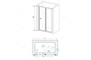 Душевая дверь Rgw Classic 110x185 хром стекло прозрачное - 2